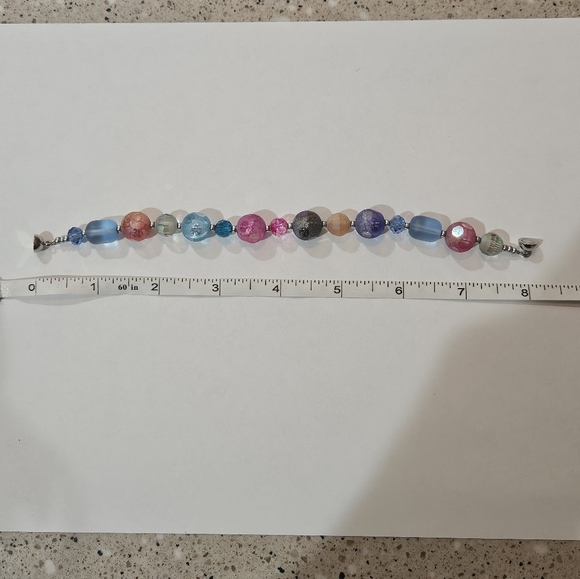 NEW Anthropologie Colorful Beads Bracelet Magnetic Closure Bohemian Summer Retro - Picture 6 of 6